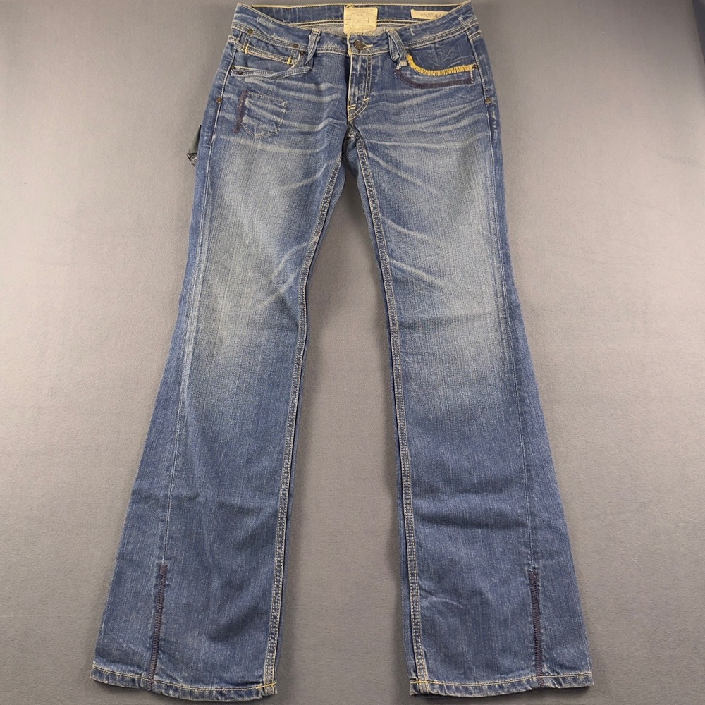 Taverniti So Jeans Courtney Bootcut Blue Denim Low Rise Size 30 WL02047 NWT